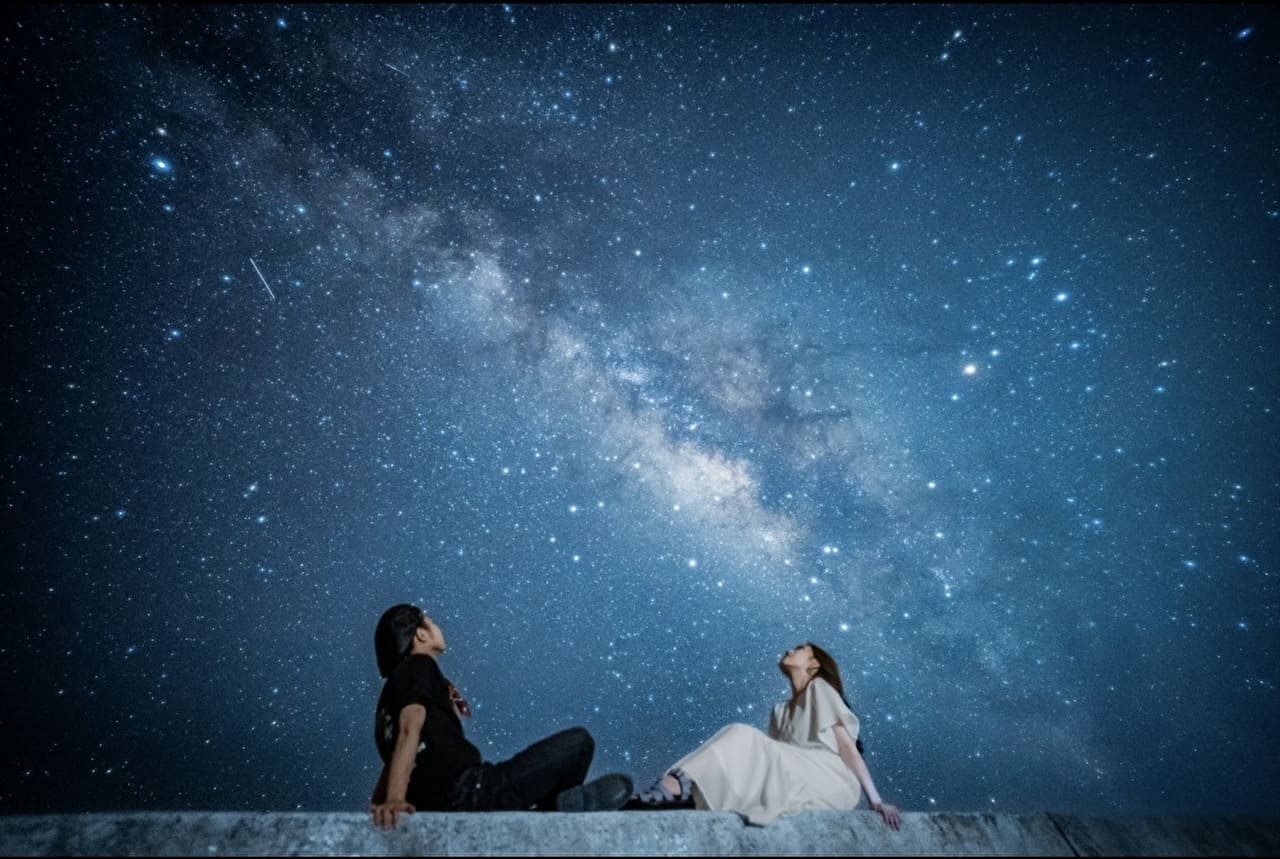 運が良ければ流れ星も！