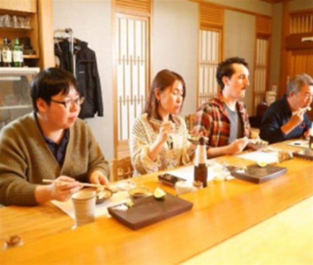 体験の後は、店主の特別料理を堪能