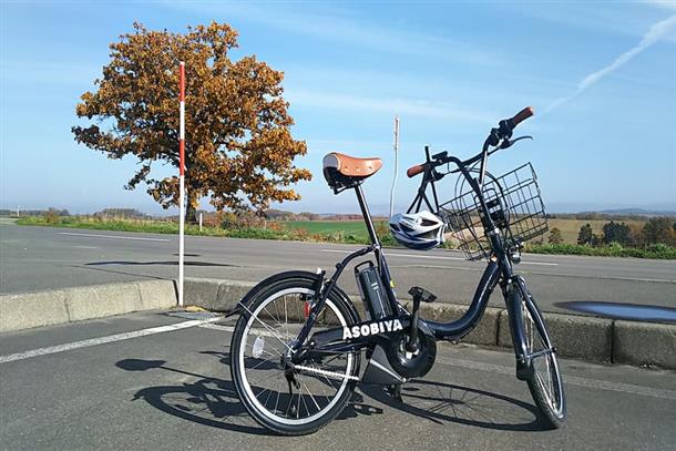 電動自転車で坂道も楽々♪