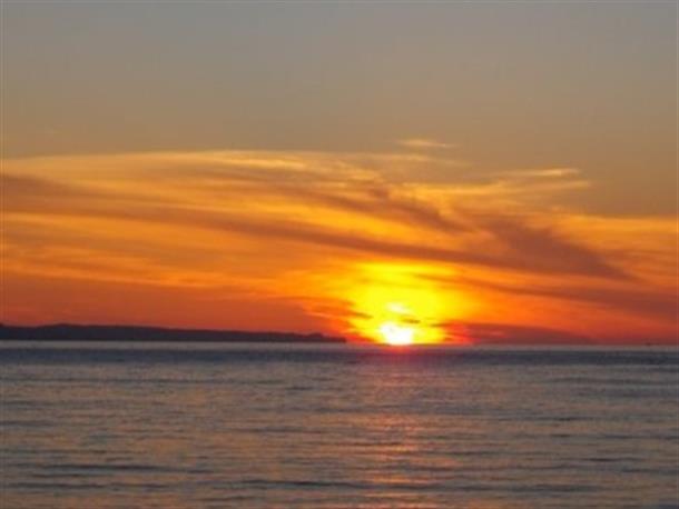 夕日がきれいです。