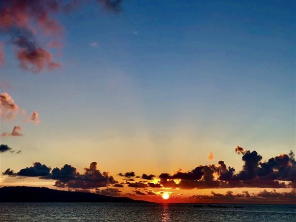 船からの夕焼けは絶景です！