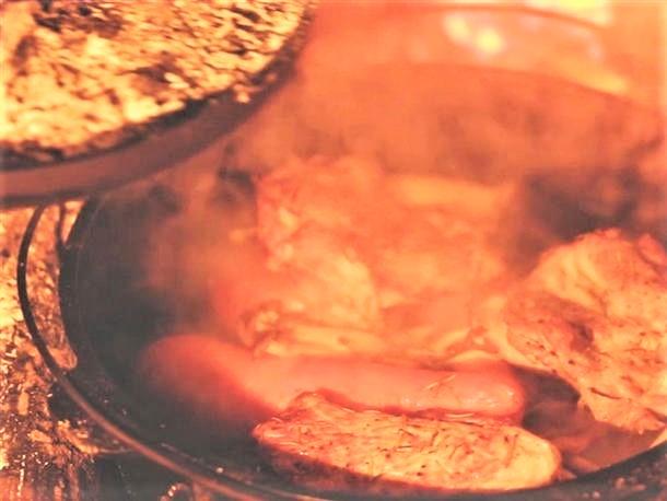 たき火料理に舌鼓♪