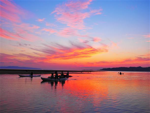 石垣島の夕焼けを堪能☆.。.:*・