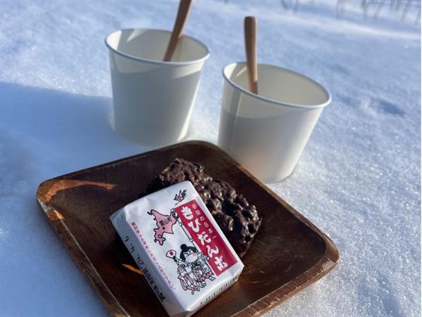 滝に着いたらホッと一息♪