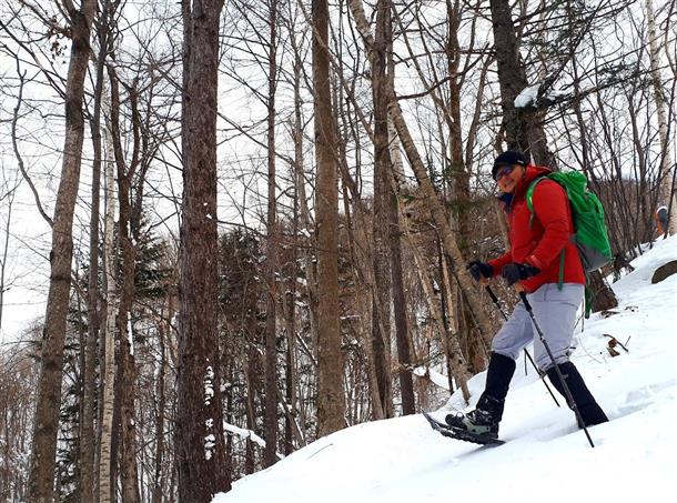 ふかふかの新雪を歩くのは気持ちいい！