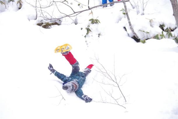 新雪の上はひんやり♪