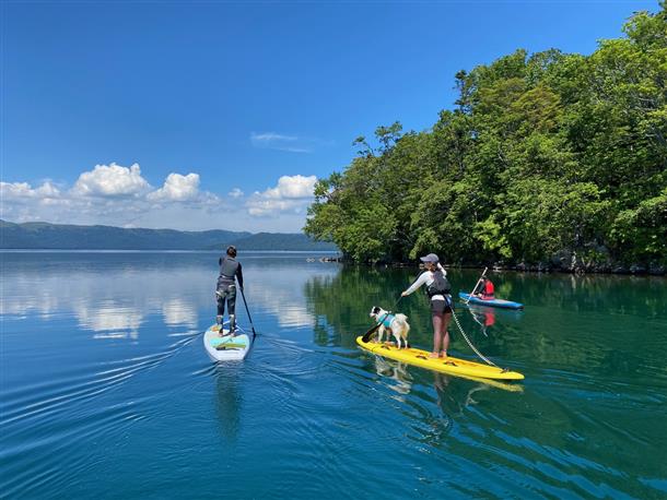 日本最大のカルデラ湖でレイクSUP体験