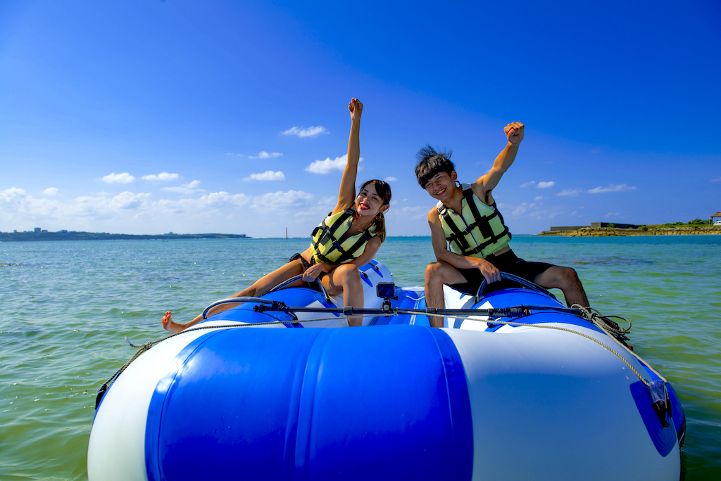 定番のバナナボートとのセットプラン♪