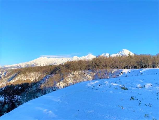 美しい雪をかぶった山々