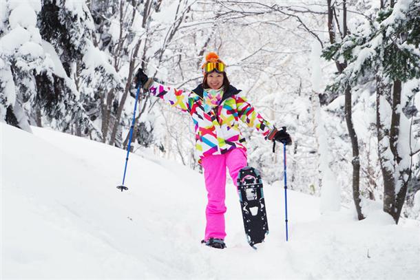 スノーシューでのんびり雪を楽しむ