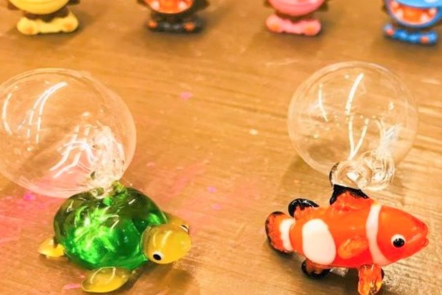 有料パーツでガラスでできた海の生き物も♪