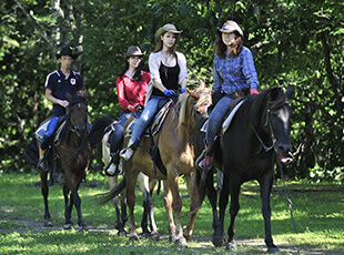 森林浴をしながら乗馬体験