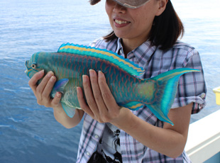 釣った魚を調理してもらおう！