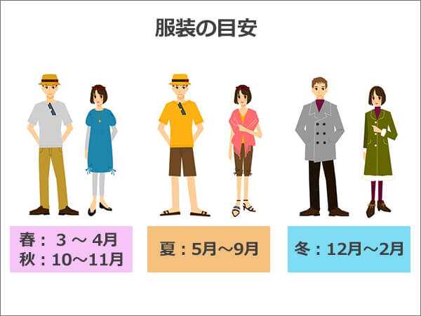 おすすめの服装