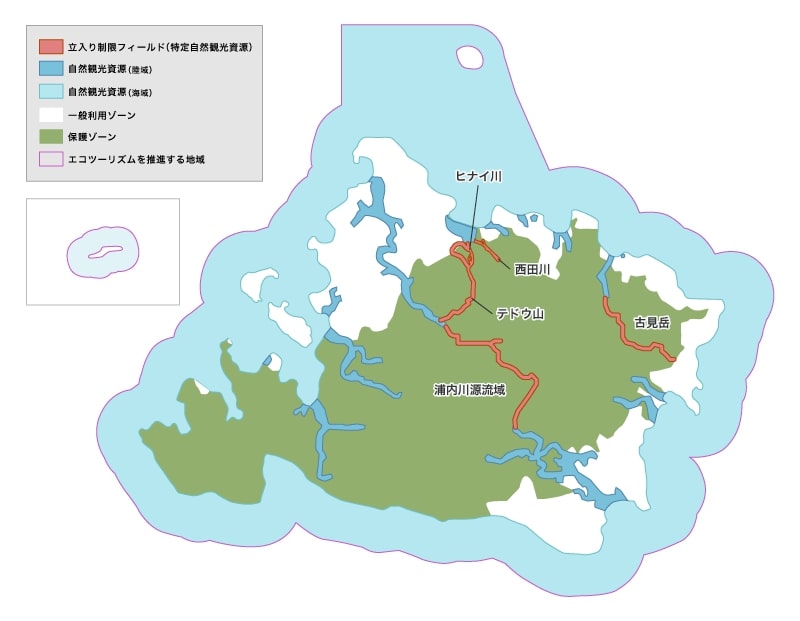 立入り制限フィールド（特定自然観光資源）の図