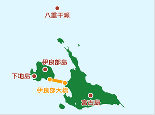 宮古島・八重干瀬の地図