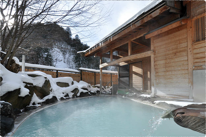 冬の白骨温泉