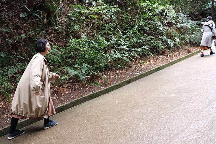 「御手洗池」からの帰り道は、登り坂