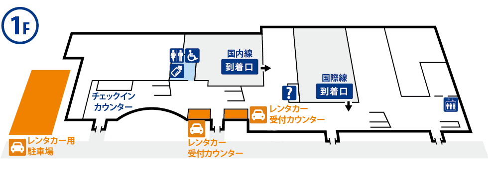 鳥取空港ターミナル内のご案内
