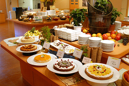 自然食ブッフェのスイーツ