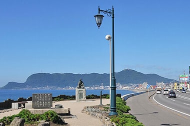 漁火通りと大森浜