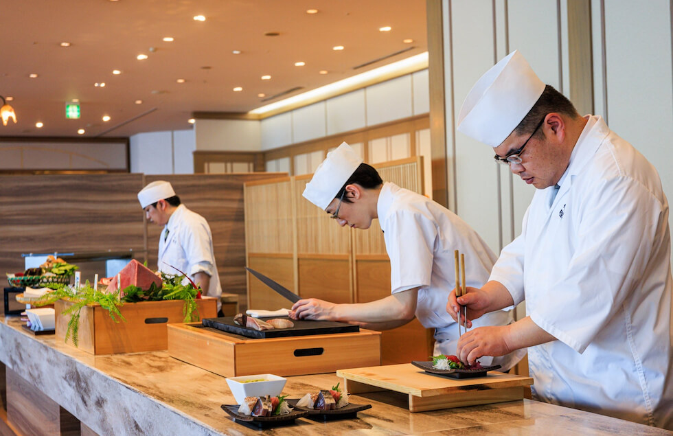 堂ヶ島ニュー銀水_ディナービュッフェ_ライブキッチン