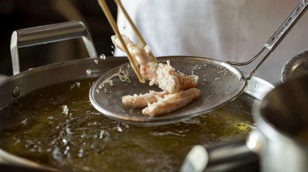 オホーツクの野菜と魚介を天ぷらに
