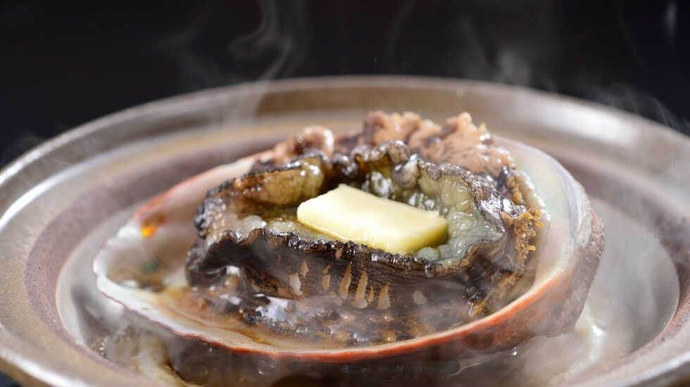 鮑の踊り焼き