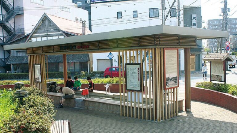 湯の川温泉足湯　湯巡り舞台