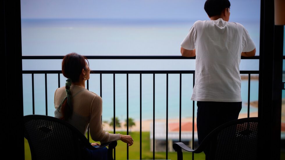 客室テラスからのオーシャンビュー