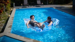 温水仕様のプライベートプール