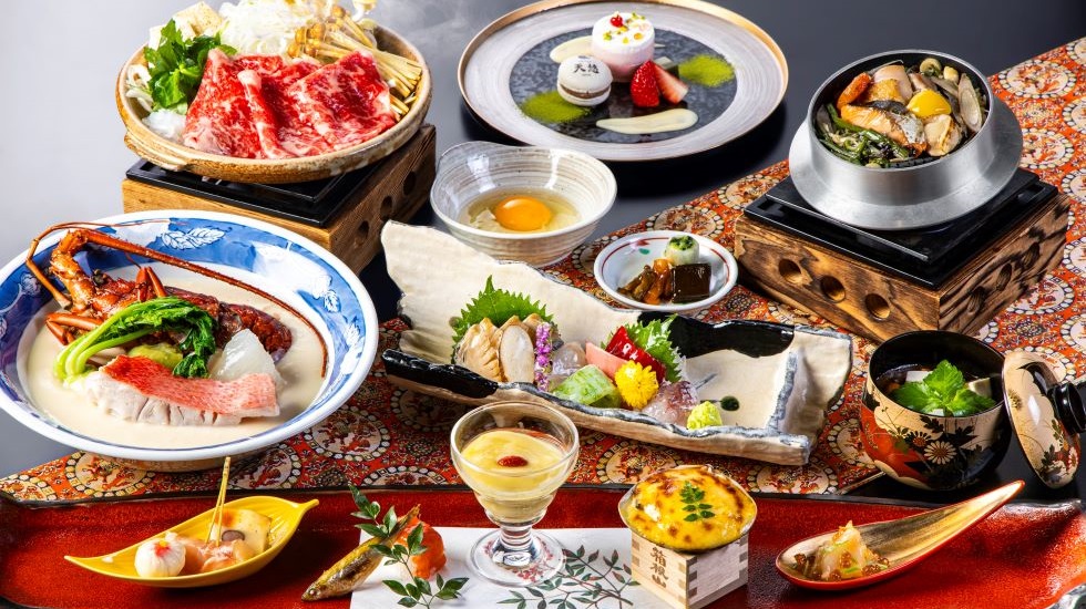 豪華食材をふんだんに使用した特撰会席