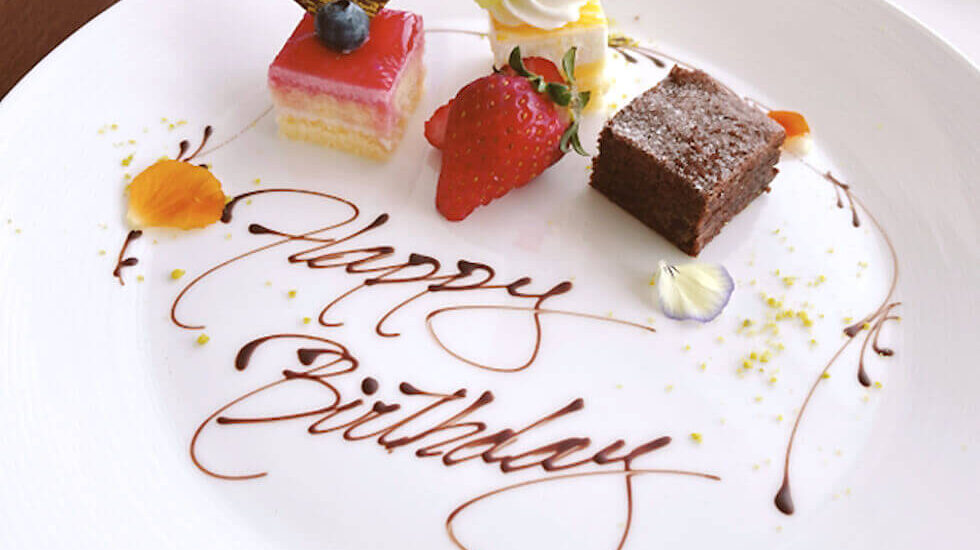 バースデープレートのオプションメニュー