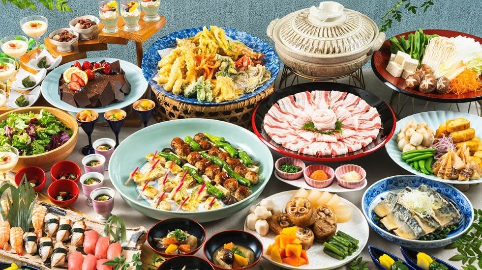 梅雨割日本料理 富士のランチビュッフェ
