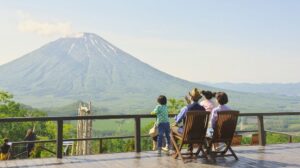 ルスツリゾート　羊蹄パノラマテラスから見える景色