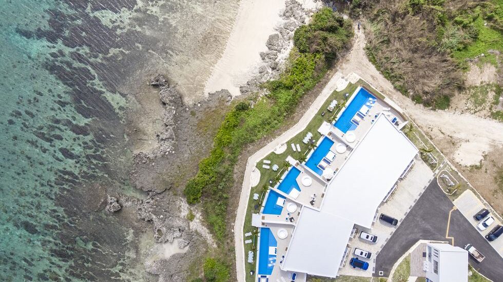 リゾート上空から