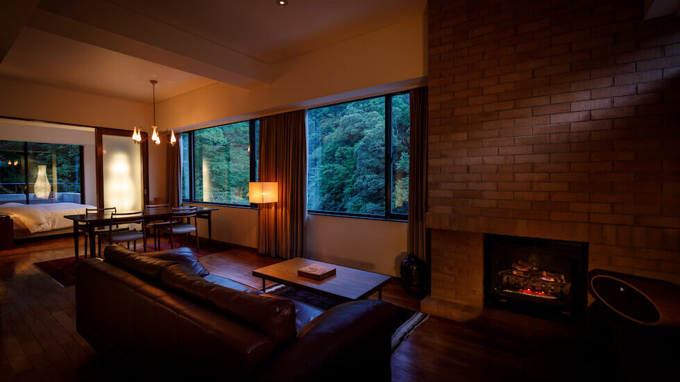 客室「the SUITE」のリビング