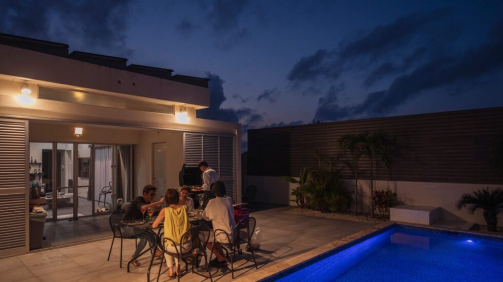 BBQを楽しむ風景