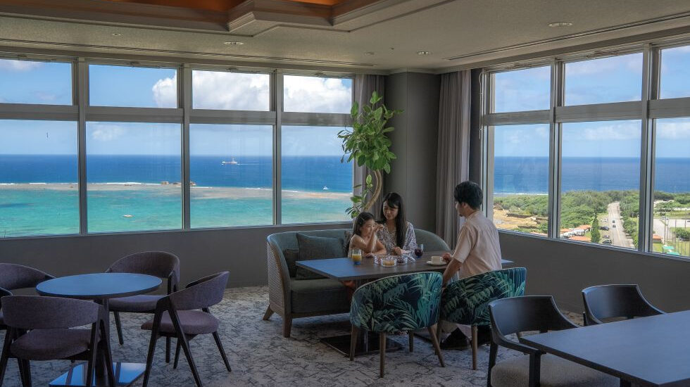 エグゼクティブラウンジ右奥の席