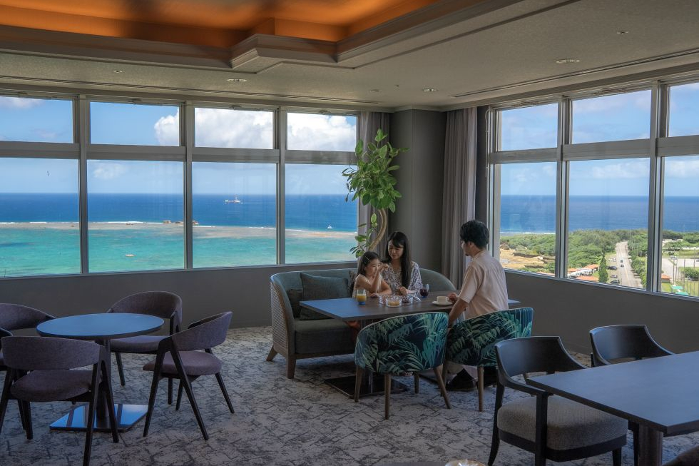 エグゼクティブラウンジ右奥の席