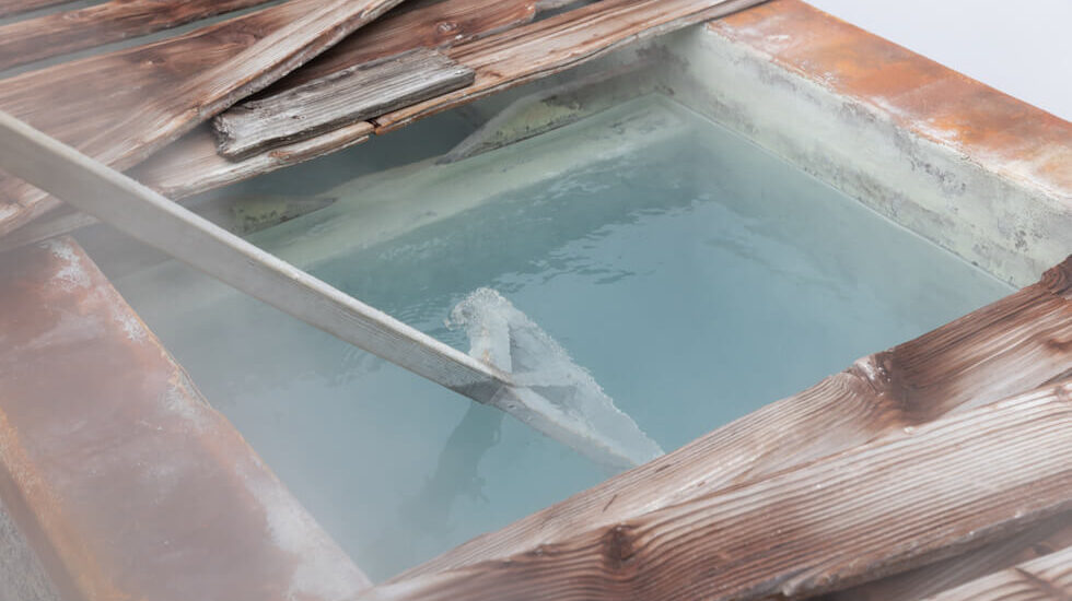 蒸気造成温泉の湯畑