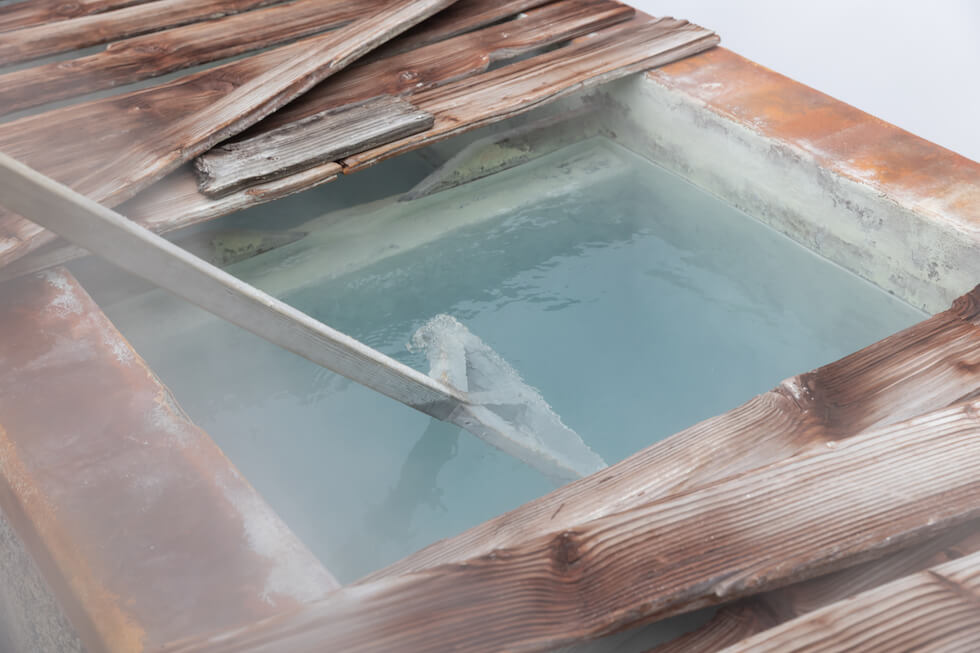 蒸気造成温泉の湯畑