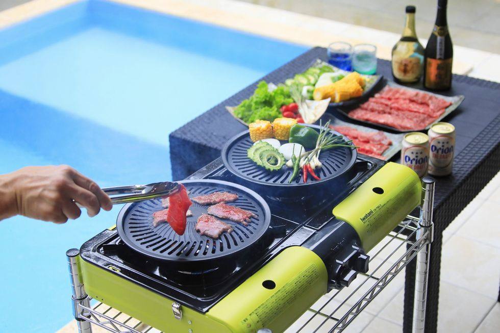 テラスで利用できるBBQコンロは、無料で貸し出し