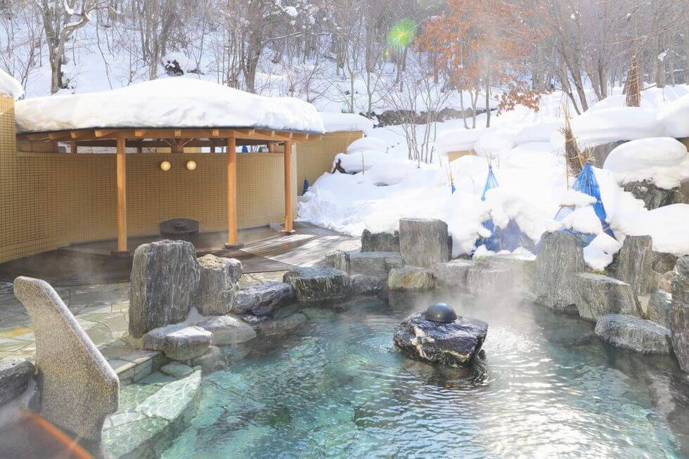 冬の露天風呂