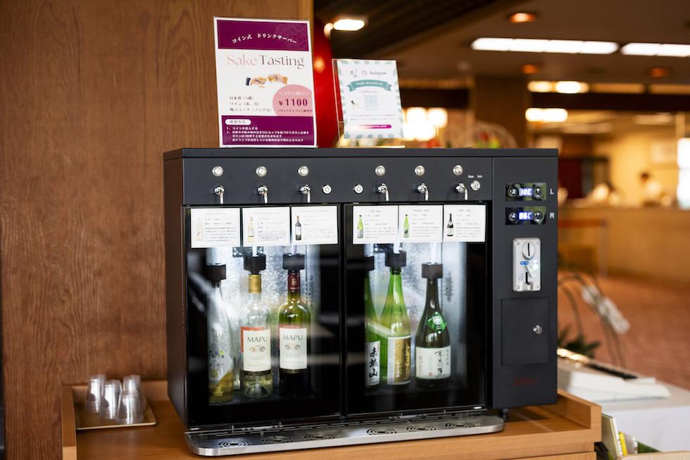 ロビーにあるSAKE Tastingコーナー
