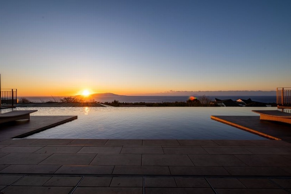 水盤テラス朝日