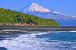 富士山と海