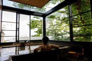 貸切風呂「欅の湯」を堪能