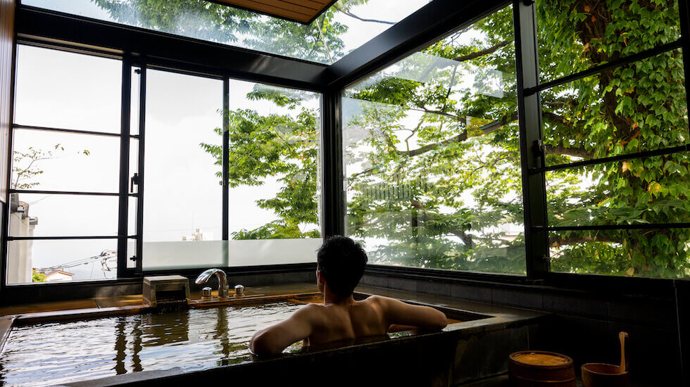 貸切風呂「欅の湯」を堪能