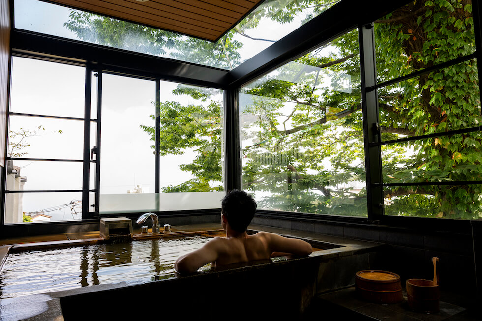 貸切風呂「欅の湯」を堪能